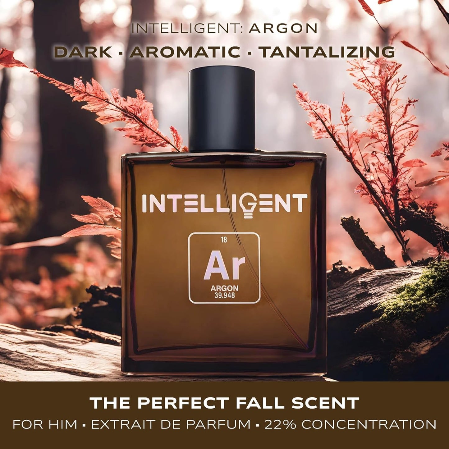 Intelligent Argon Eau de Parfum | Cologne for Men | Dark, Aromatic, and Tantalizing | 3.4 Fl Oz (100 mL)