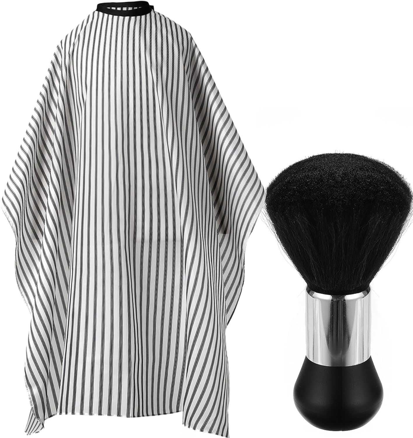 Professional Waterproof Barber Cape with Snap Closure, Hair Cutting Salon Cape Hairdressing Apron Stripe