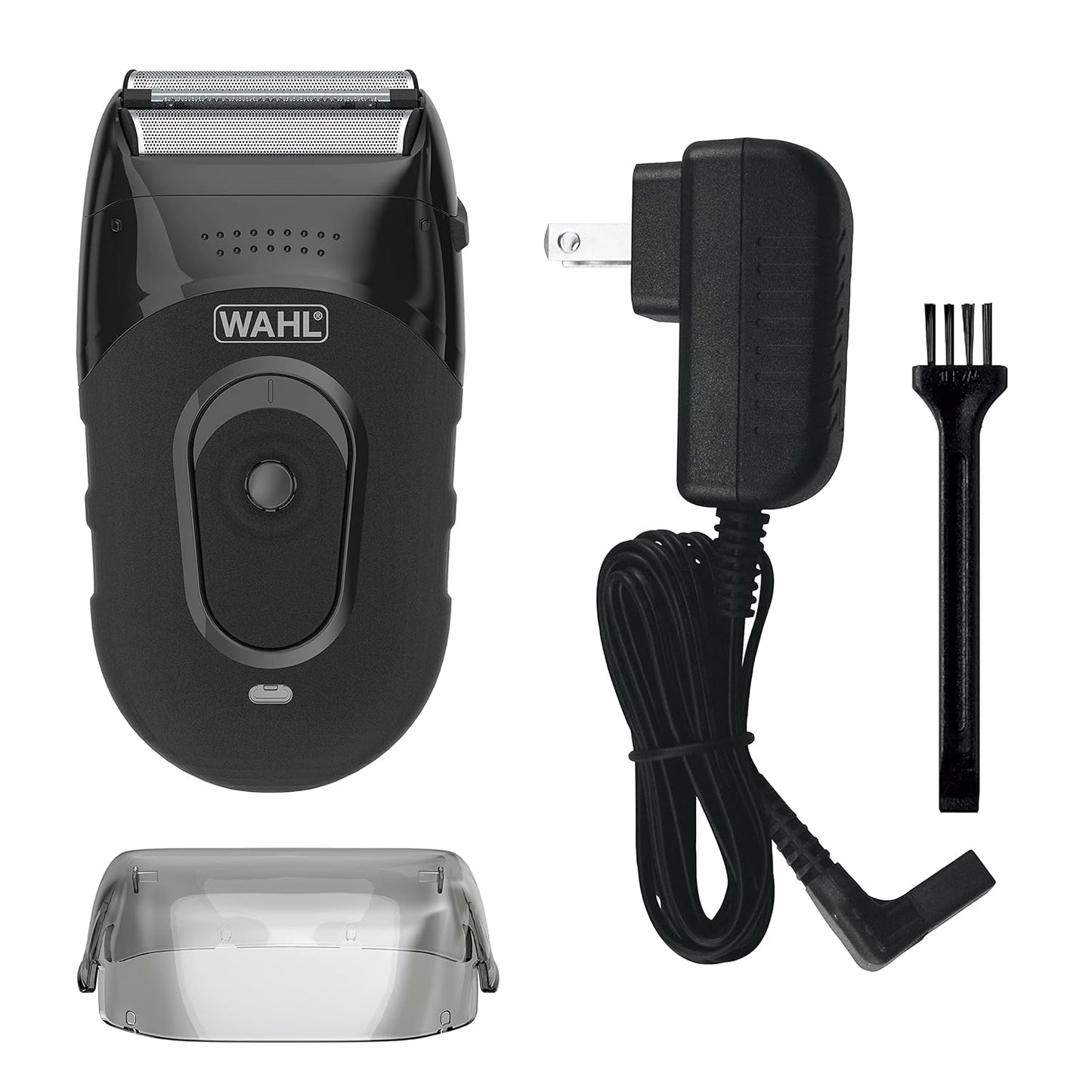 Wahl Compact Rechargeable Lithium Ion Shaver Kit with Hygienic Rinseable Foils & Cutter Bar with Dual Flexible Foils That Move with The Contours of Your Face - 7065