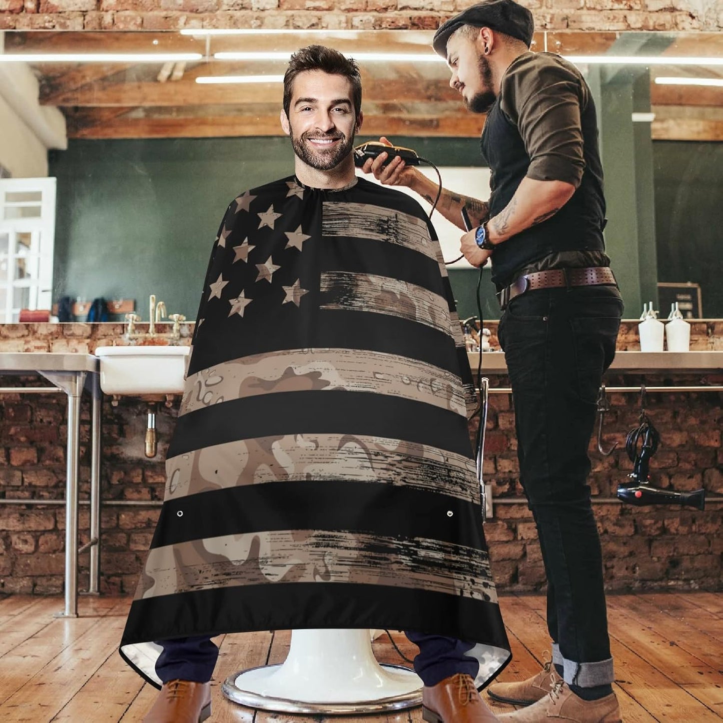 Stylish Barbershop Salon Barber Cape Haircut Cape Salon Apron Unisex Hair Cutting Apron for Men Women