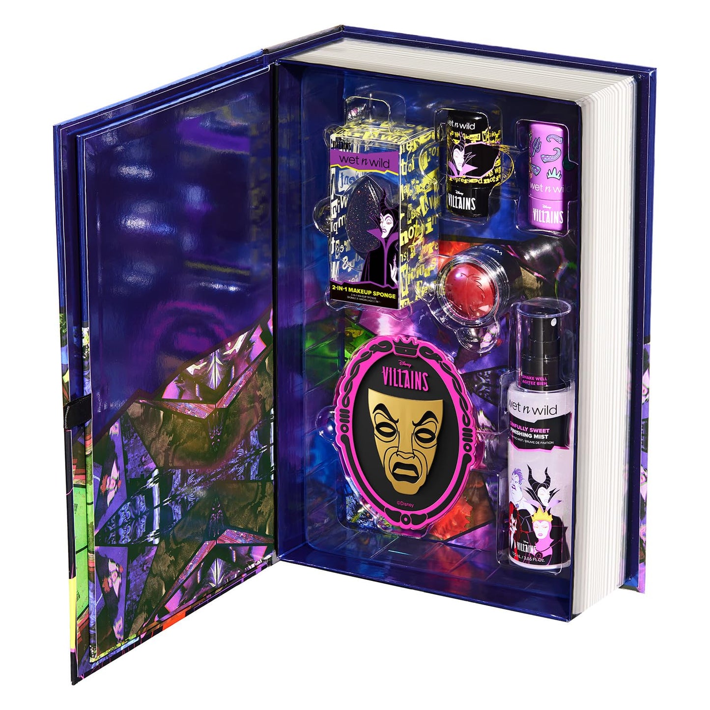 wet n wild Disney Villains PR Box, 14-Piece Makeup & Accessories Collection, Limited Edition Storybook Set, Cruelty-Free