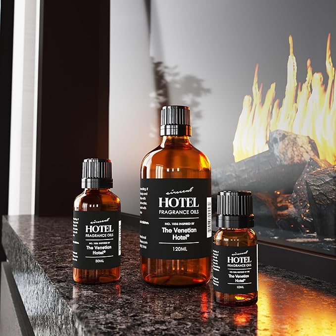 AirScent Hotel Diffuser Oil Inspired by The St. Regis Hotel Scent - Premium Fragrance Oil No. 1025 for Ultrasonic and Waterless Diffusers and Crafting - 10 mL, 0.34 fl oz Glass Bottle with Dropper