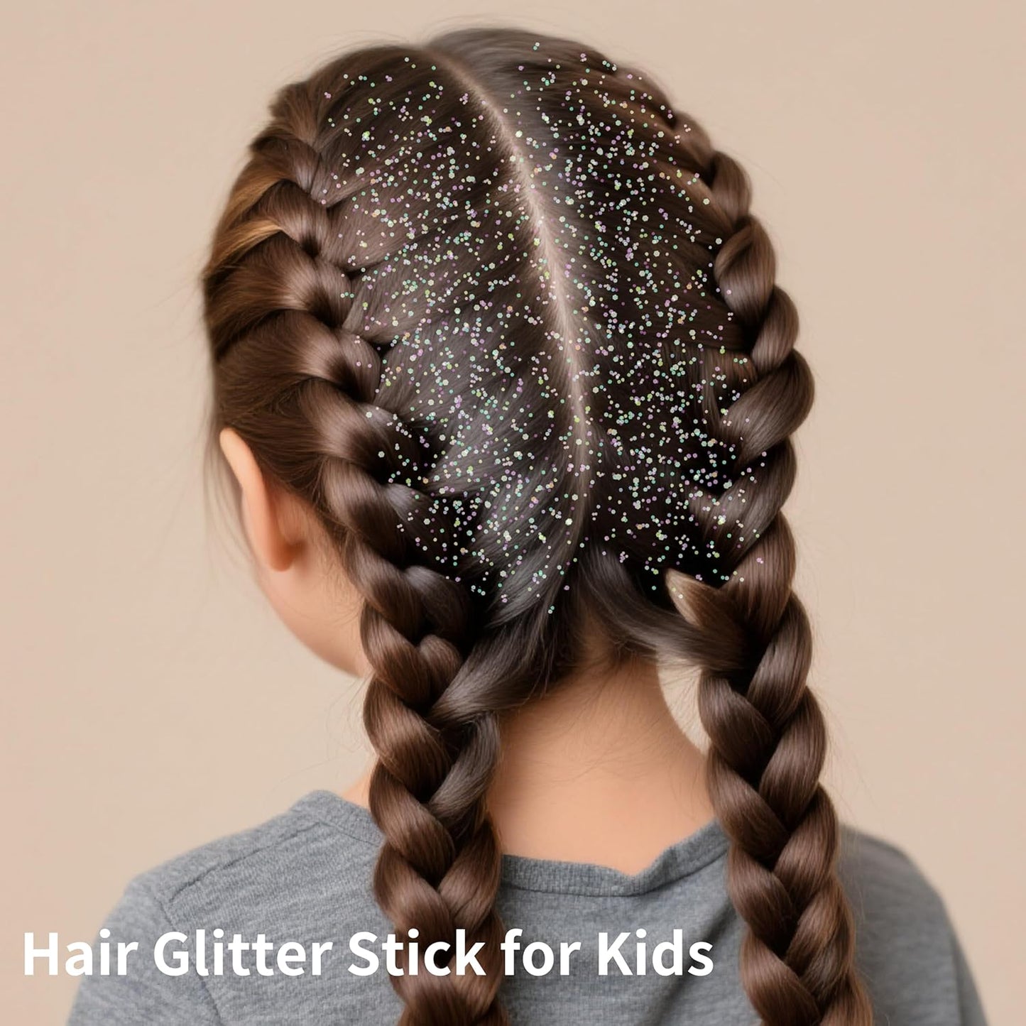 MEICOLY Clear White Face Body Glitter Stick,Hair Glitter Stick for Kids and Women,Sparkle Chunky Glitter Makeup,Waterproof Face Glitter for Party Rave Festival