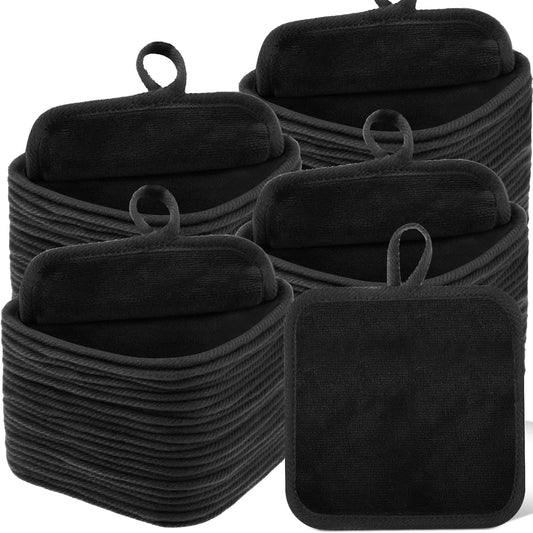 32 Pcs Makeup Remover Pads 5 x 5 Inch Soft Reusable Cloths for Eye Face Cloth Microfiber Washable Makeup Remover Towel Removal Cleaning Cloth for Women(Black)