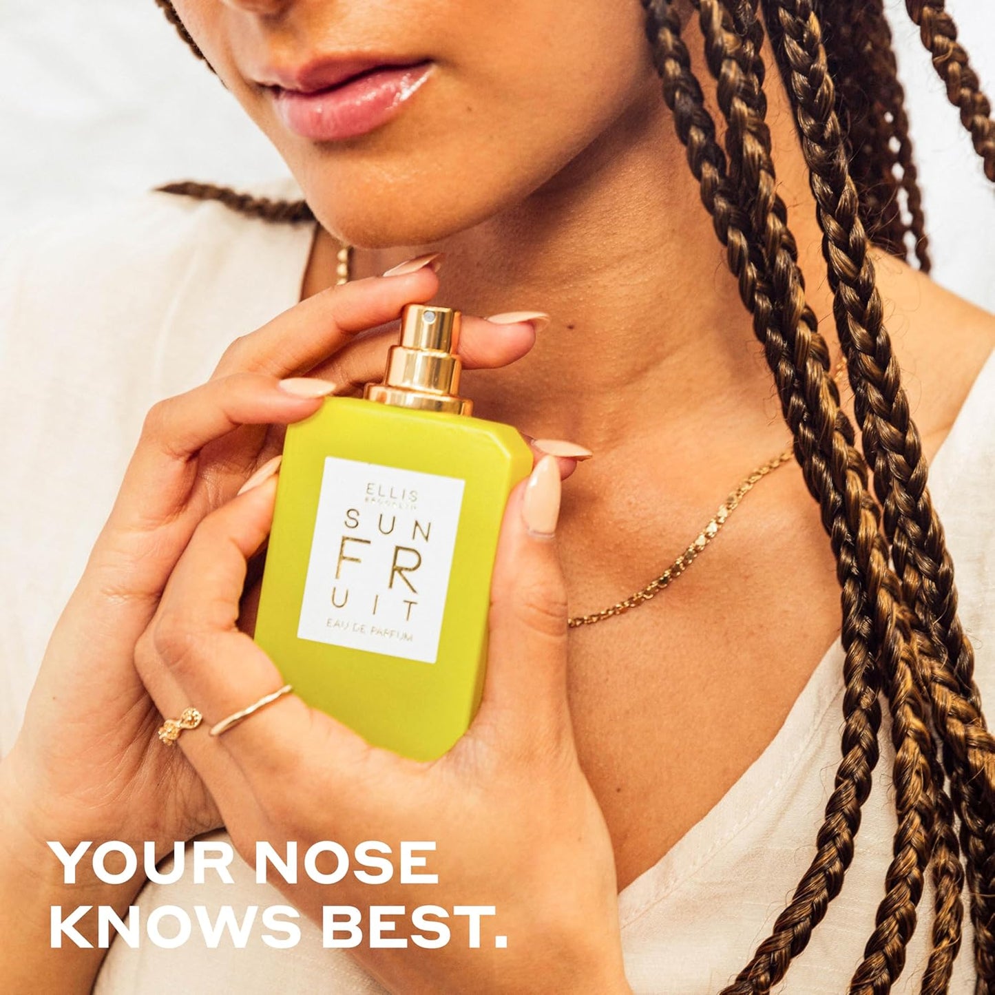 Ellis Brooklyn Sun Fruit Eau de Parfum, Travel Spray, Fruity Floral Perfume for Women with Fig, Jasmine & Vanilla, Eco-Conscious, Vegan, Cruelty-Free Paraben-Free, Made in the USA, 10ml / 0.33 Fl Oz