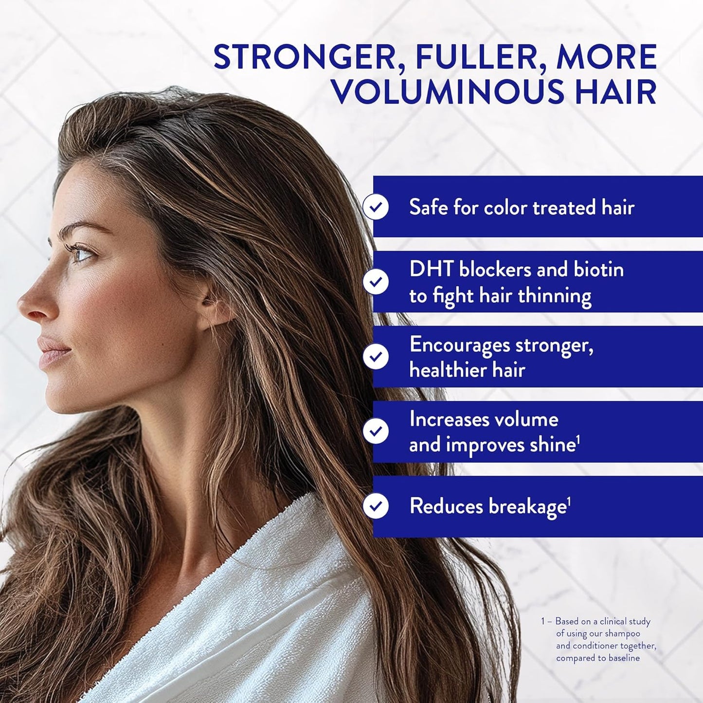 Routine Wellness 1 Liter Anti-Thinning Volumizing Shampoo and Conditioner Set for Thinning Hair & Hair Loss - Grow Your Confidence with Biotin & DHT Blockers - 1 Liter Lavender & Cedar Set