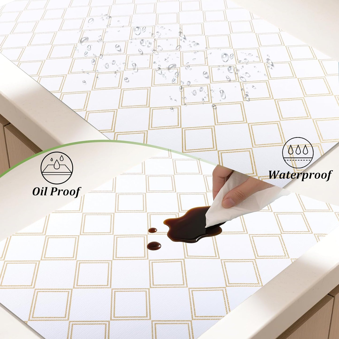 Kitchen Drawer Liners Waterproof 18 Inch X 20 Ft Shelf Liners for Kitchen Cabinets No Slip Cabinet Liners Non Adhesive Grip Closet Shelf Paper for Bathroom Fridge Cupboard Pantry Dress