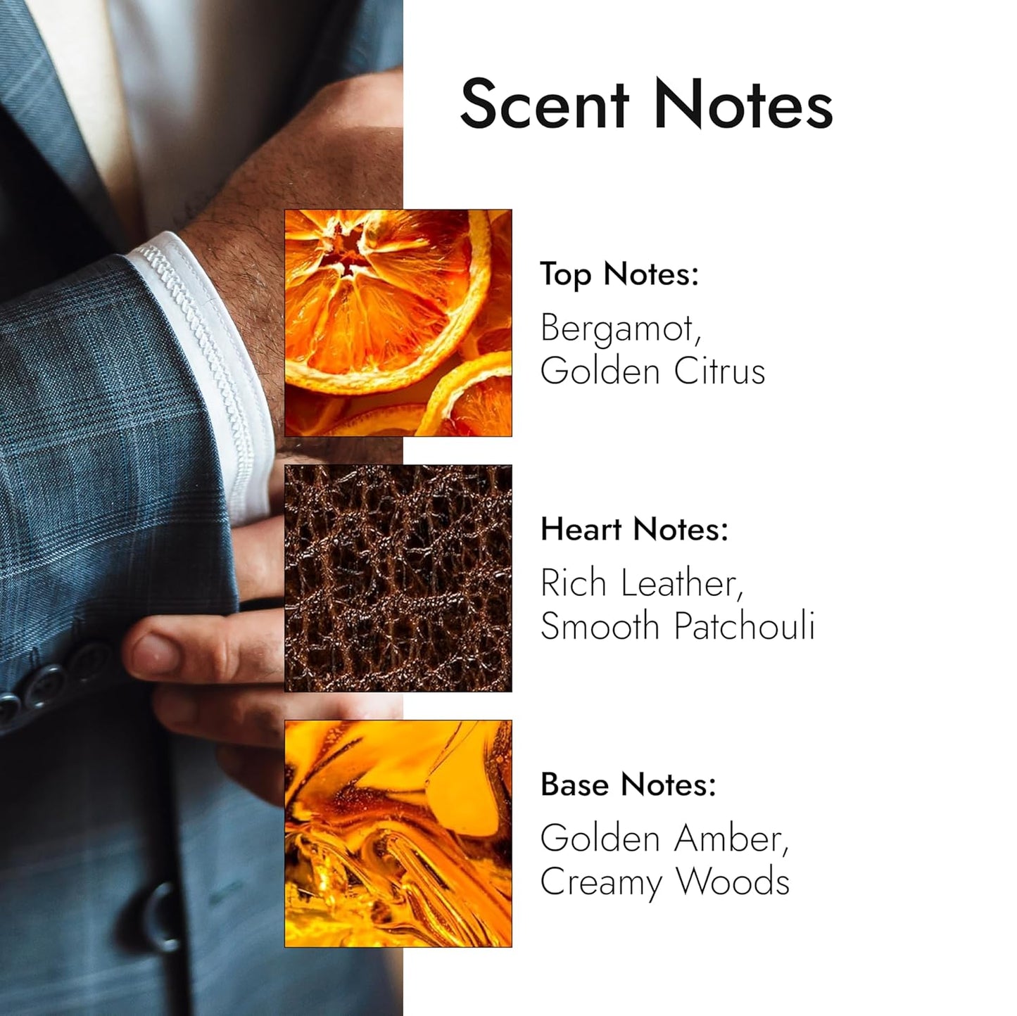 Modern Memory Millionaire Spirit Eau de Toilette for Men, 2.5 fl oz - Notes of Golden Citrus, Rich Leather & Amber