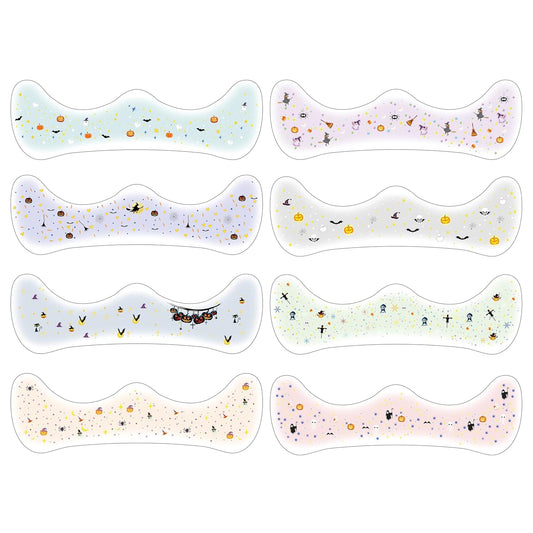 8 Pcs Halloween Glitter Tattoos, Halloween Glitter Freckles Face Tattoos Stickers, Waterproof halloween Rave Accessories Face Paint Makeup Kit for Women, Kids, Party Supplies