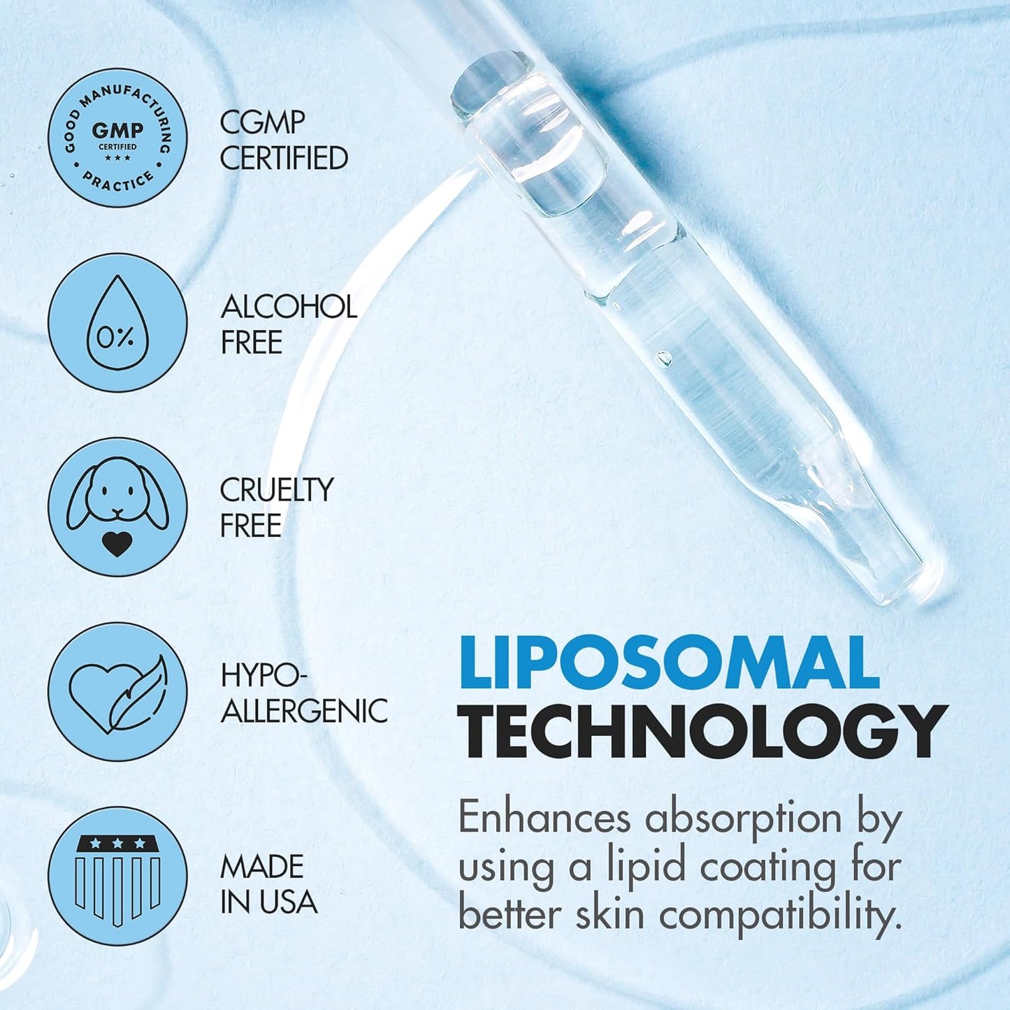 Ebanel Hyaluronic Acid Serum for Face with Peptides & Niacinamide, Hydrating Face Serum for Women, Age-Defying Formula Infused with Vitamins B, C & E to Plump, Firm & Smooth Skin