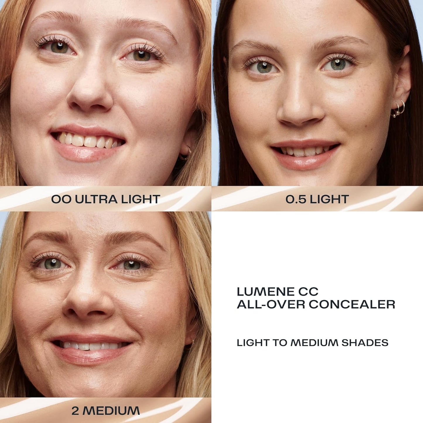 Lumene Under Eye Concealer - CC All-Over Hydrating Concealer with Medium Coverage - Multi-Tasking Under Eye Makeup Infused with Hyaluronic Acid with a Skin-Like Finish - 2 Medium (0.3 fl oz)