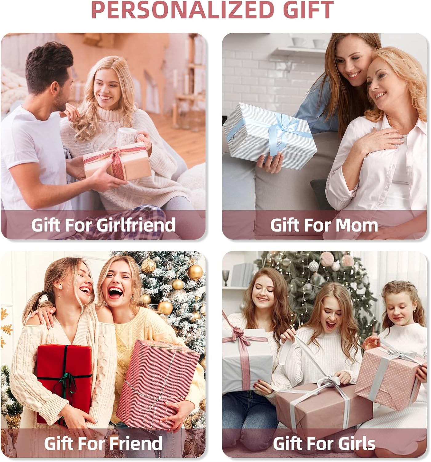 Gifts for Teen Girl, Initial Travel Duffle Bag, Personalized Women Weekender Overnight Bags, Gift for Daughter Kid Girl Wife Friend（Pink,G)