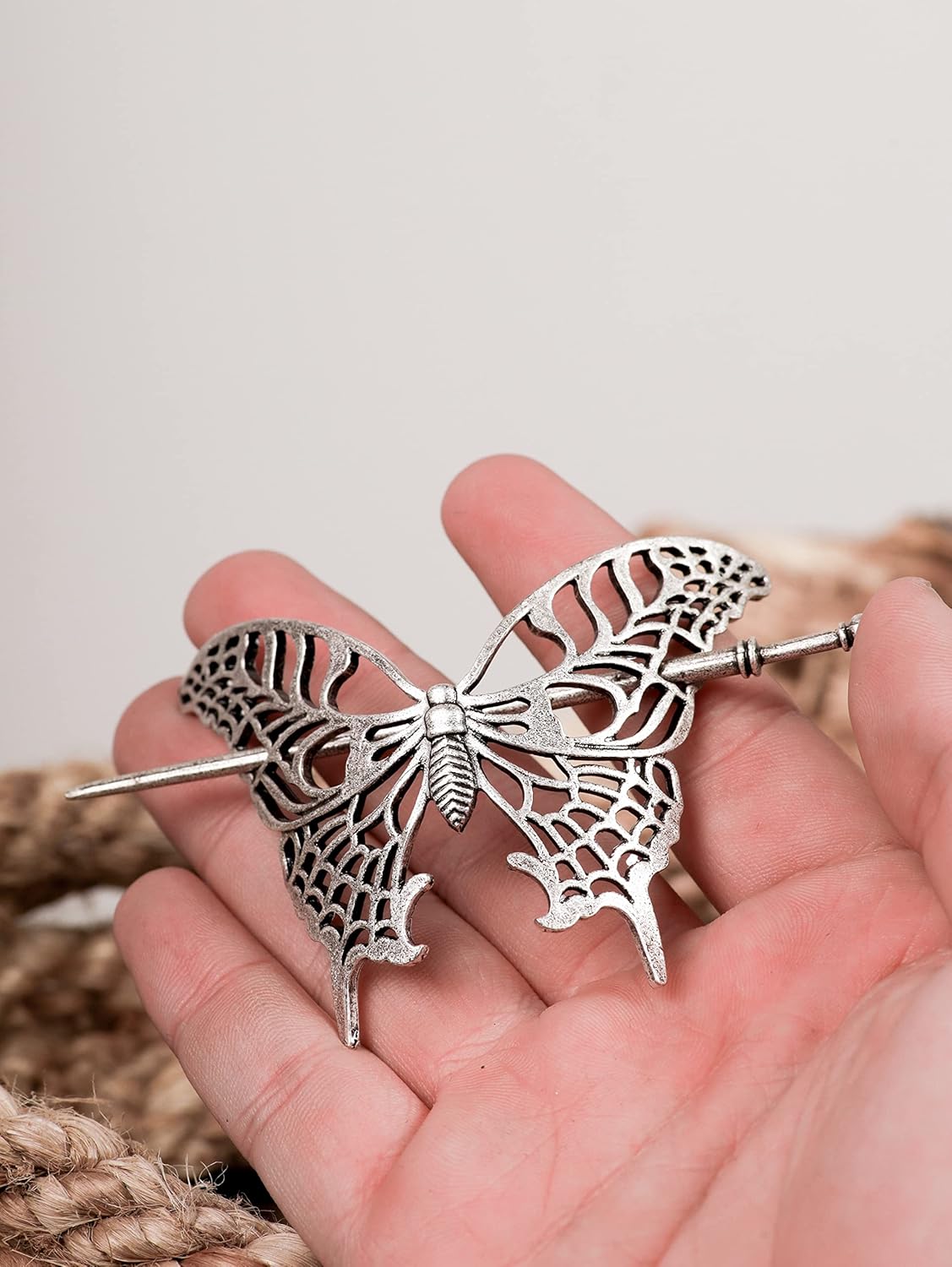 HAQUIL Vintage Antique Medieval Hollow Butterfly Hairpin Hair Stick Hair Accessory for Women