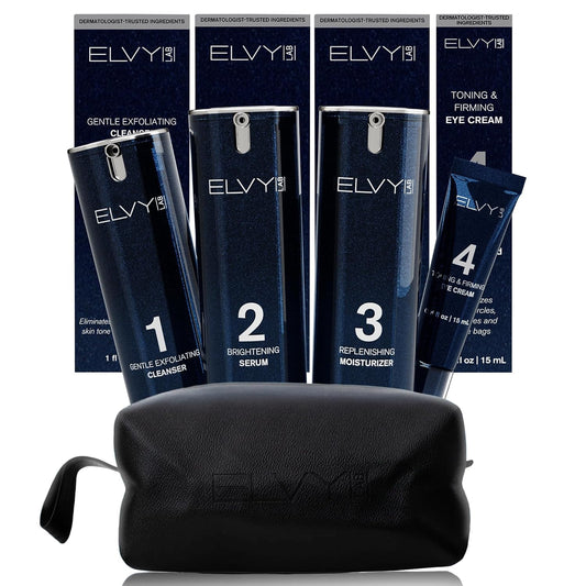 Skin Care Set For Men & Women | 4-in-1 Vegan & Cruelty-Free Skin Care Kit | Dermatologist Developed | Anti-Aging With Deep Cleanser, Vitamin C Serum, Moisturizer & Eye Cream | All Skin Types