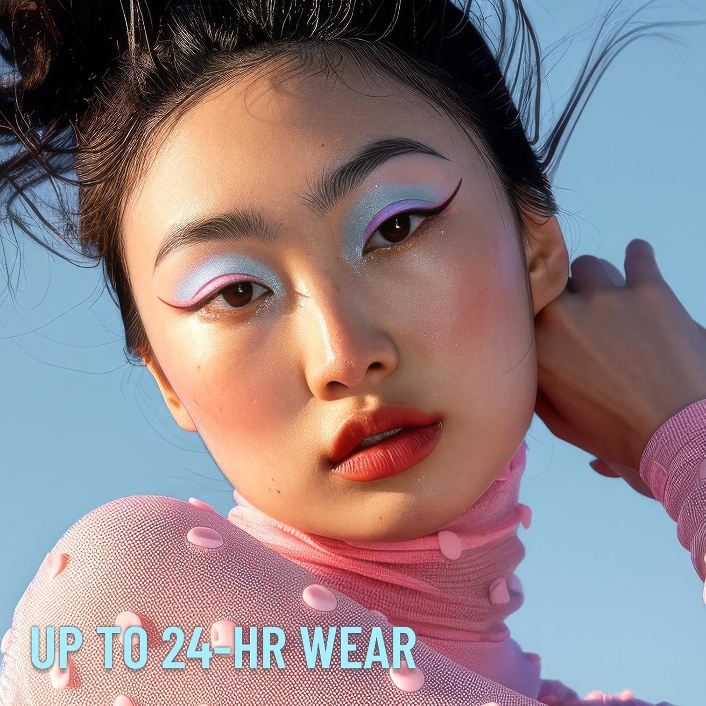 UCANBE Light Blue Single Eyeshadow Palette, Highly Pigmented Matte Eye Shadow Powder, Professional Long-Lasting Waterproof Makeup Palette