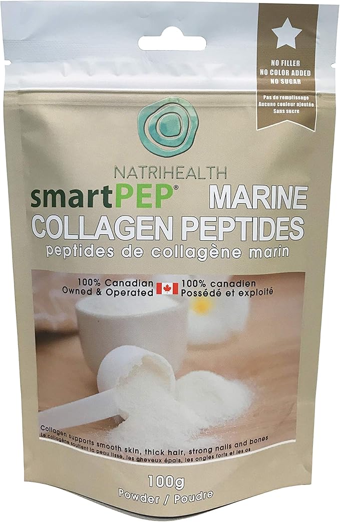 SmartPEP Hydrolized Marine Collagen Peptides Powder (100 gram) Wild Caught Fish, Highly Digestible Marine Collagen Supplement, Tasteless, Great for Skin