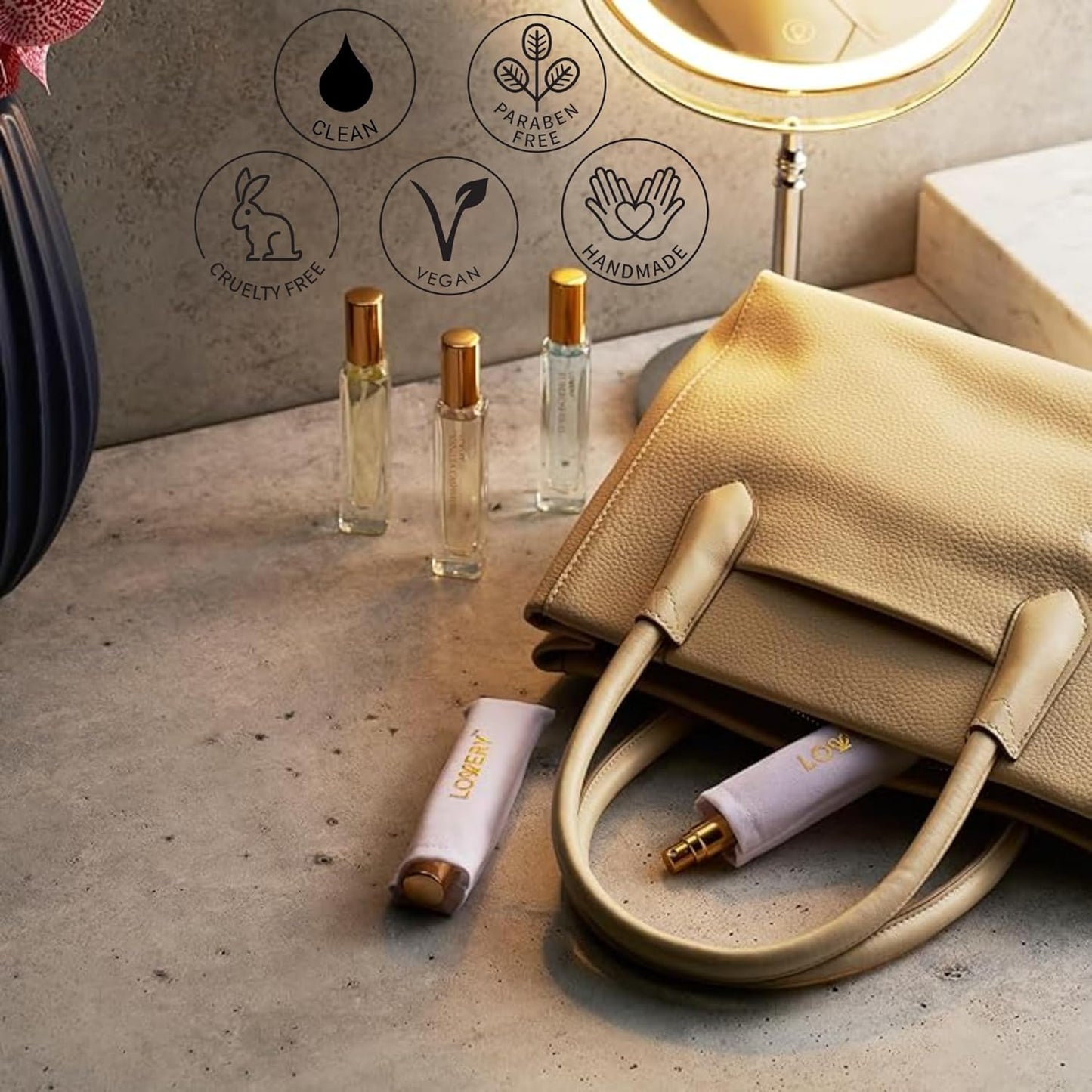 LOVERY Assorted Sampler Perfumes, 7 x 15ml Eau de Parfum Set, Clean Fragrances for Women & Men, Travel Size, Vegan & Cruelty Free