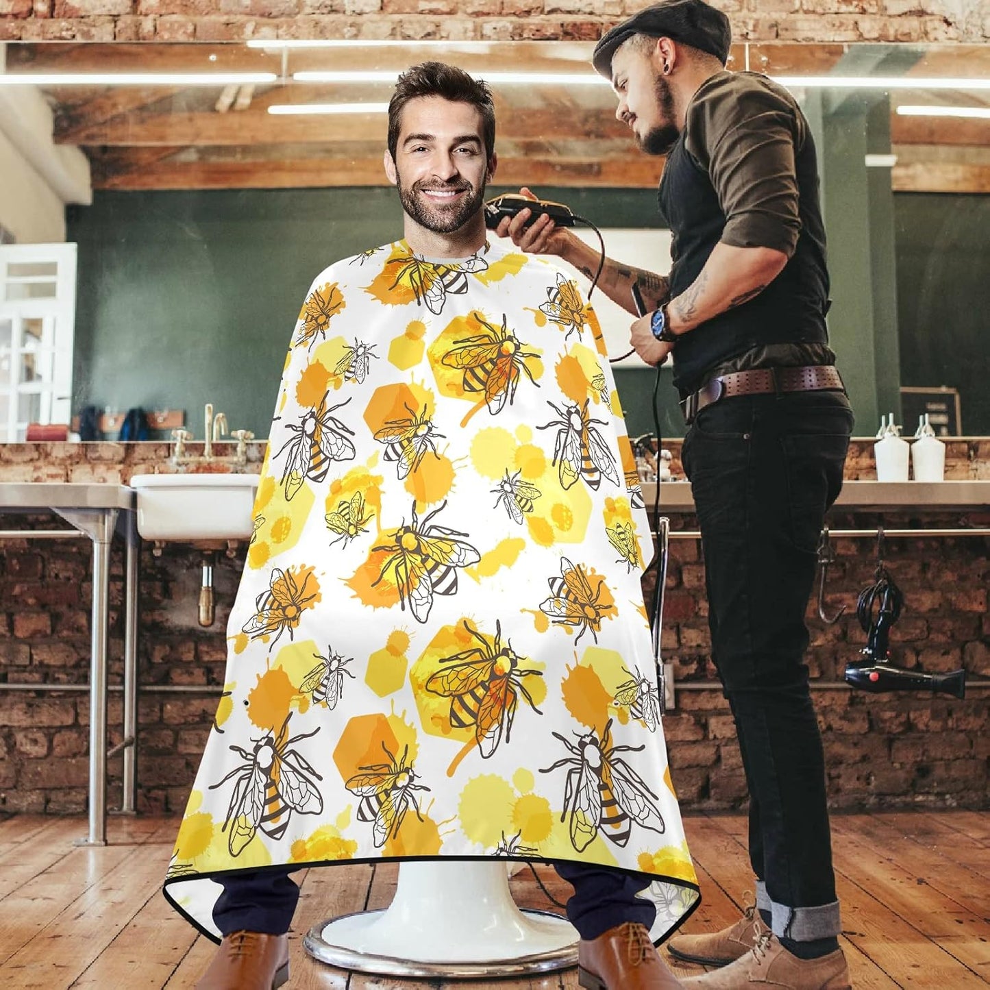 Stylish Barbershop Salon Barber Cape Haircut Cape Salon Apron Unisex Hair Cutting Apron for Men Women