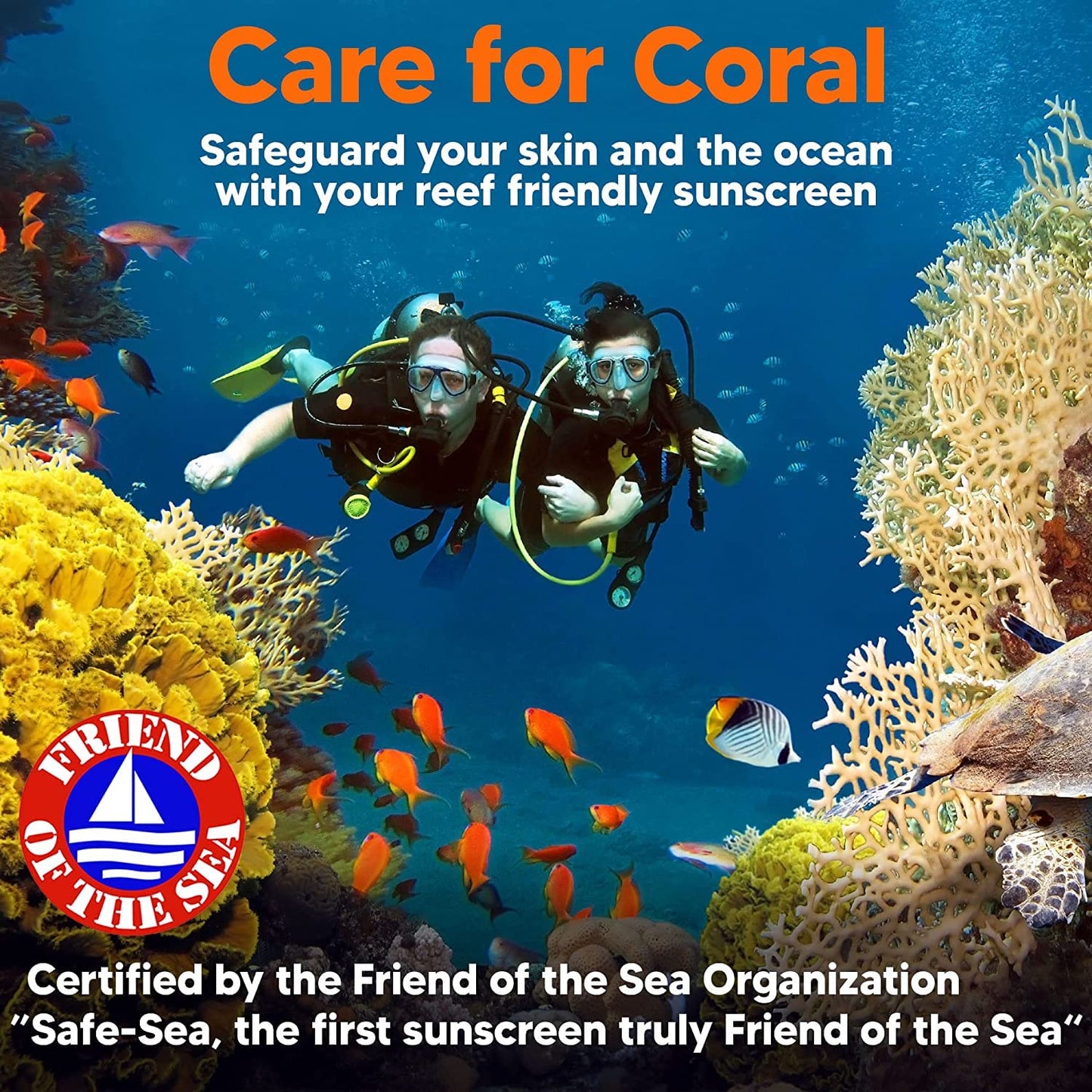 Safe Sea Zinc Oxide Sunscreen SPF50 | Clear Mineral Face Sunscreen | Anti-Jellyfish Sting Protective Lotion | Coral Reef Safe | Travel Size - 2Oz (60ml), Pack of 1