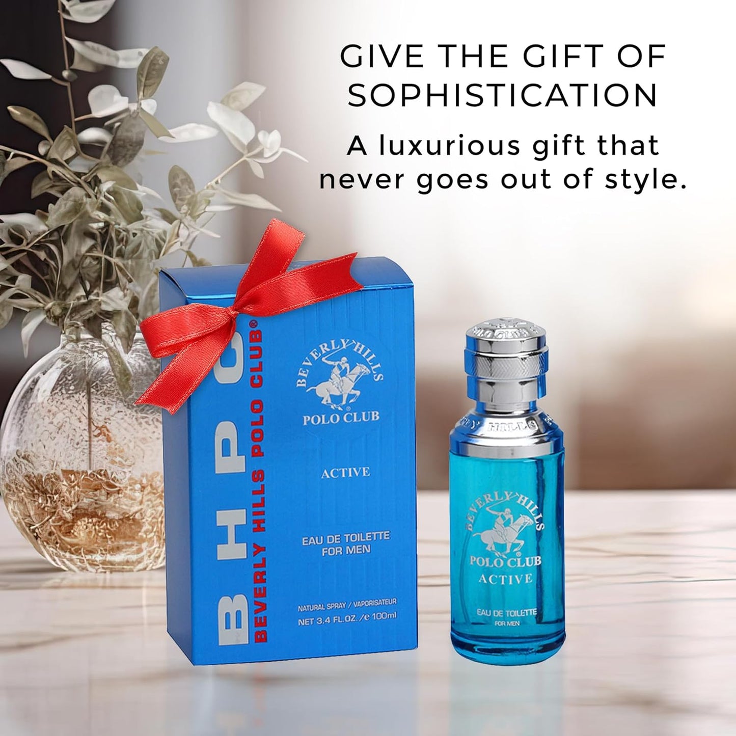 Beverly Hills Polo Club ACTIVE - Cologne for Men with Notes of Citrus - Fresh & Sporty Fragrance Scent - Eau De Toilette Spray 3.40fl.oz / 100ml