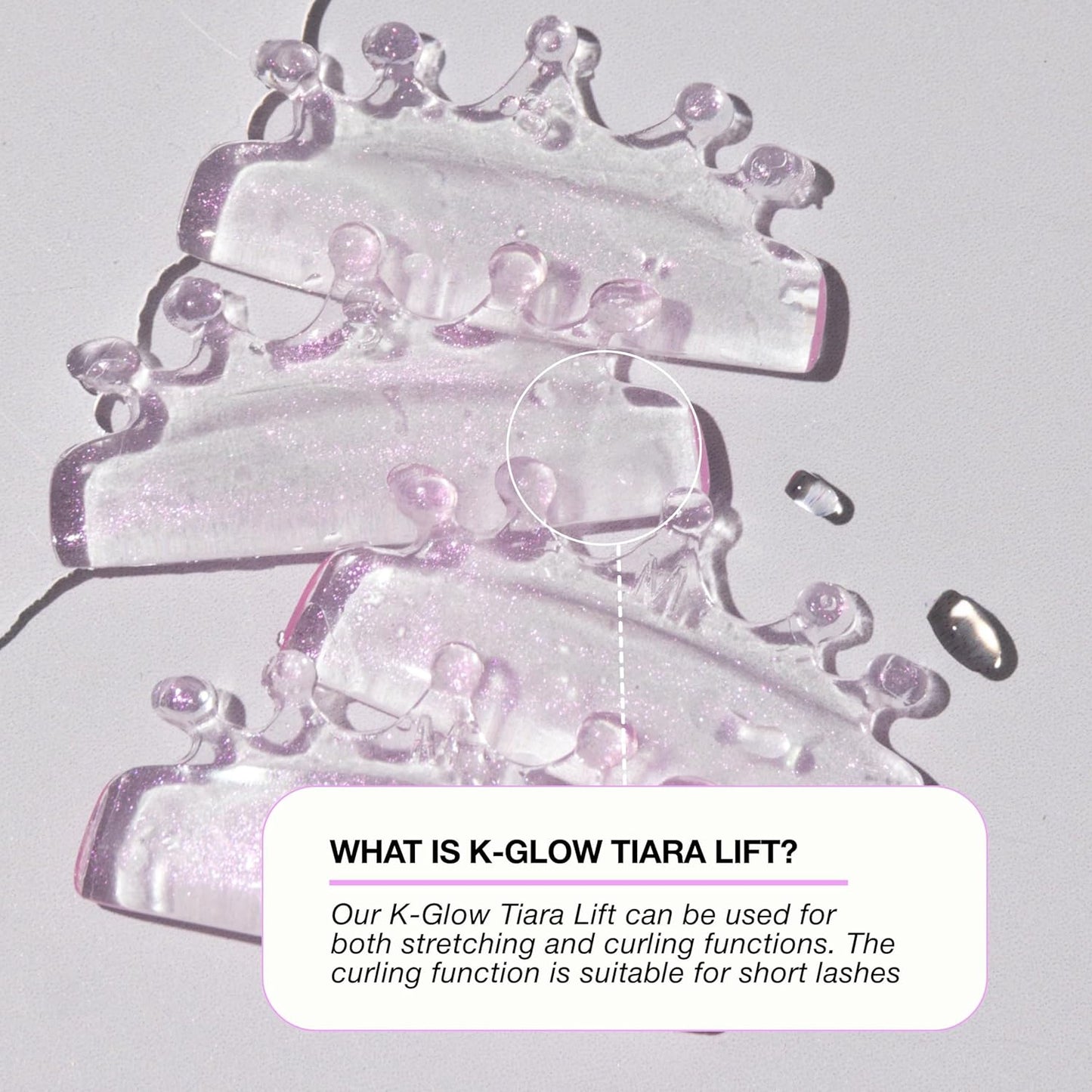 Curacoro Lash Lift Shields, 4 Pcs/2 Sizes Korean Lash Lift Pads Self Adhesive, Lash Lifting Shields for Eyelash Stretching and Curling, Reusable Silicone Lash Rods For Eyelash Perm Lamination