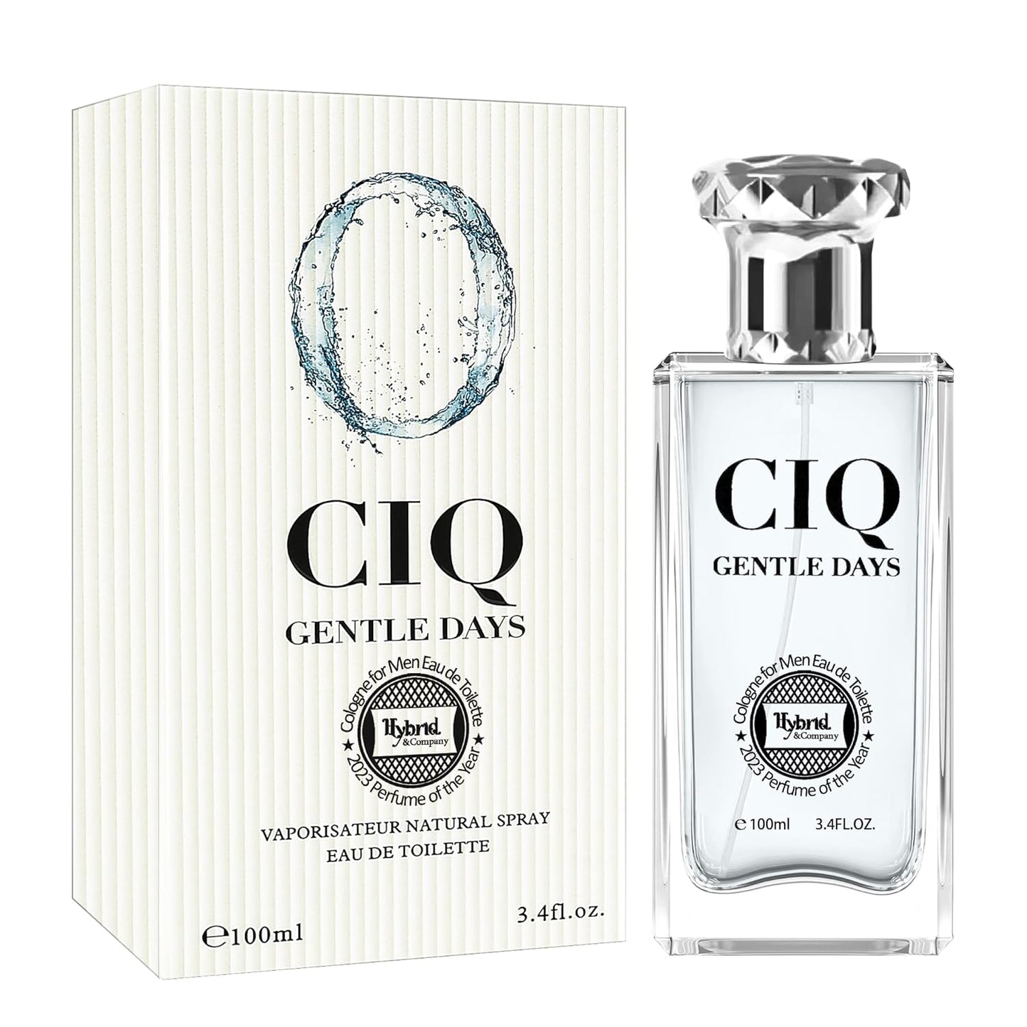 Hybrid & Company Ciq Gentle Days Pour Homme Eau De Toilette Natural Spray Vaporisateur,3.4FL.OZ