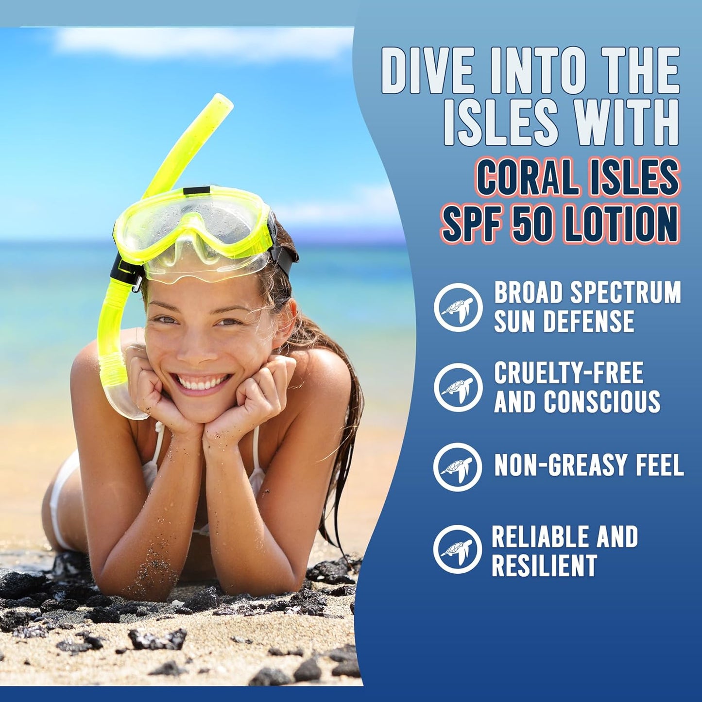 Coral Isles Sunscreen SPF 50 | Hawaii Compliant as Reef Safe | Octinoxate & Oxybenzone Free | Broad Spectrum UVA/UVB Protection | Water Resistant 80 Min. | Fragrance Free | 16 Fl Oz (Pack of 1))