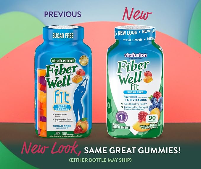 Vitafusion Fiber Well + Probiotics 60 90 Count
