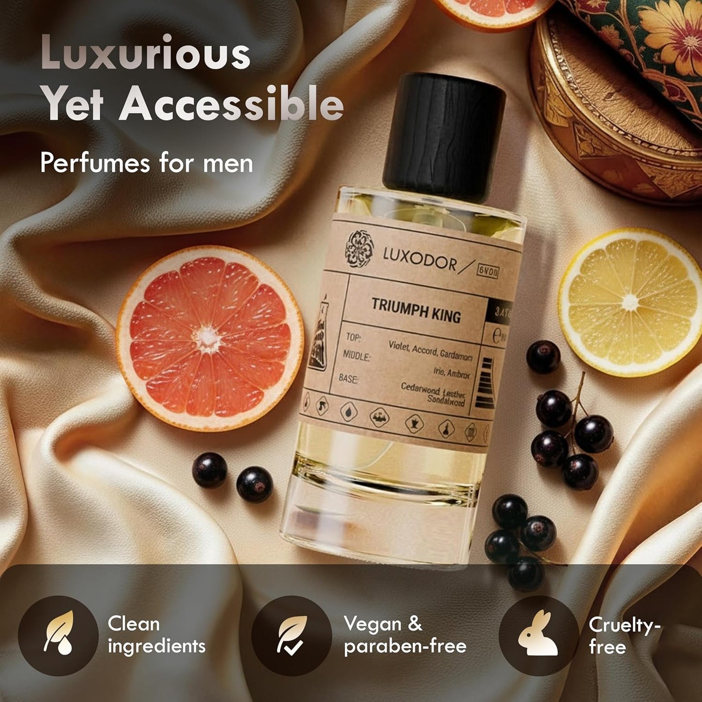 Triumph King - Eau de Parfum - Inspired by Absolu Aventus - Men Fragrance Long-lasting 3.4 fl. oz (100ml)