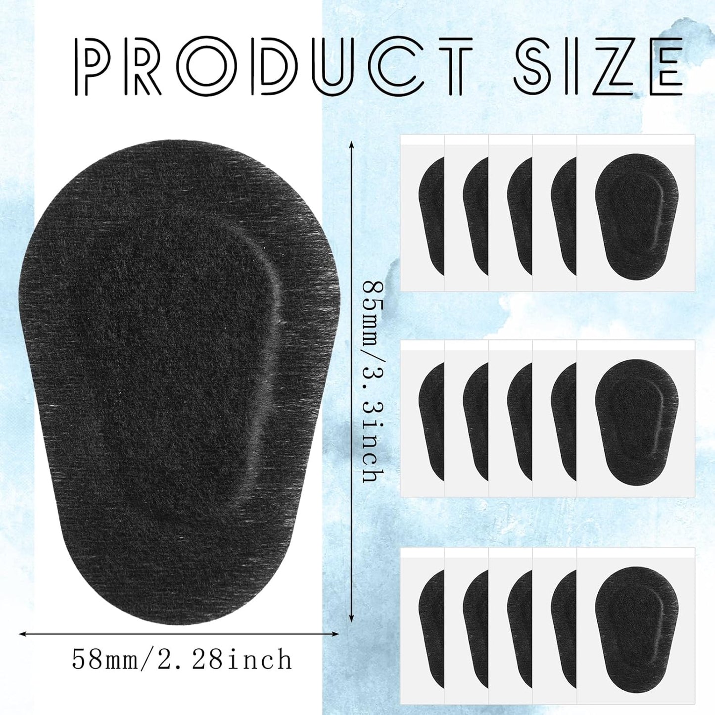 Panitay 40 Pcs Adhesive Eye Patches for Adults Disposable Breathable Medical Eye Patch for Amblyopia Lazy Latex Free Adhesive Bandages for Men(3.3 x 2.3 Inch,Black)