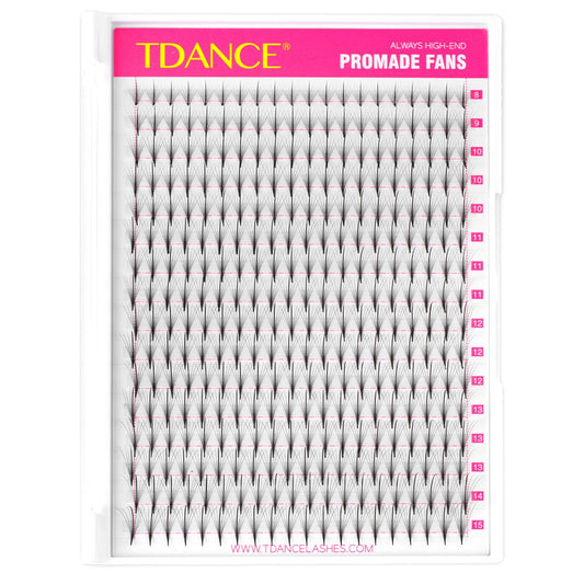 TDANCE Premade Fans Eyelash Extensions 320 Fans Pre Made Fans Lash Extensions Middle Stem Heat Bonded Premade Lash Fans Volume Lash Extensions(320-WISPY-7D-0.07-C-8-15mm)