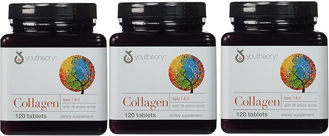 YouTheory Collagen, Type 1 & 3, 120 tablets (Pack of 3)