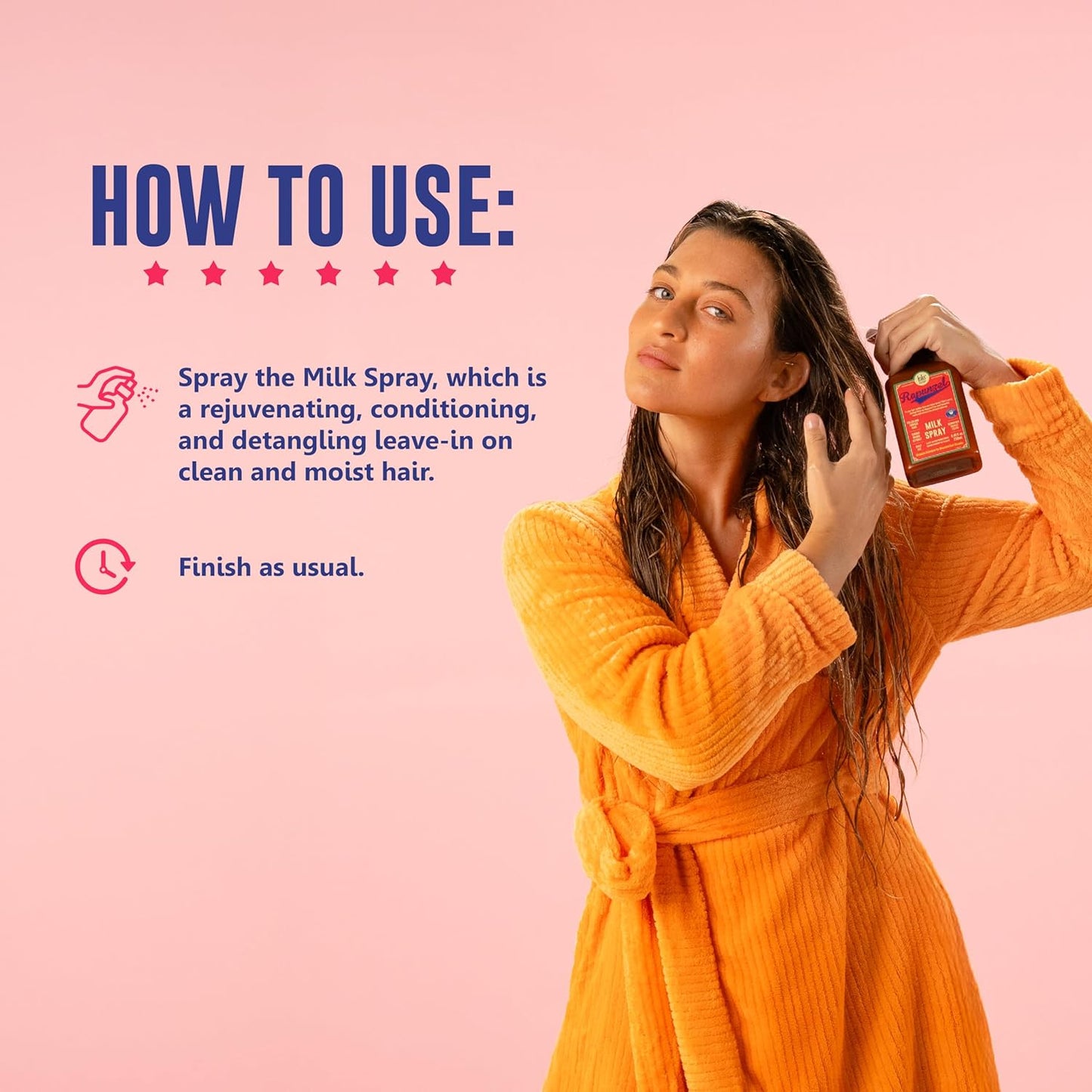 Lola From Rio – Rapunzel Milk Spray for Women – Hydrating Leave-In Conditioner & Detangler – Lightweight Moisturizing Hair Treatment for Dry, Damaged Hair – 8.45 fl oz