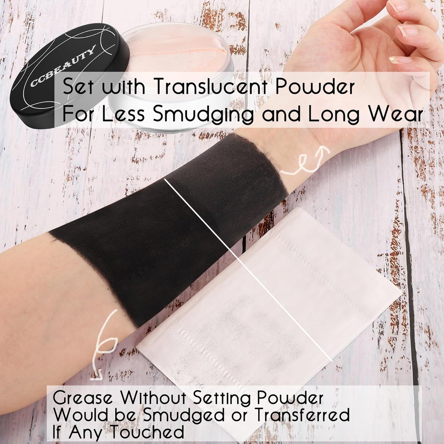 CCbeauty 36 Colors Face Body Paint Oil Based, Safe Neon Face Painting Palette Kit with Translucent Setting Powder,10 Black Brushes for Halloween SFX Special Effects Costume Cosplay Makeup