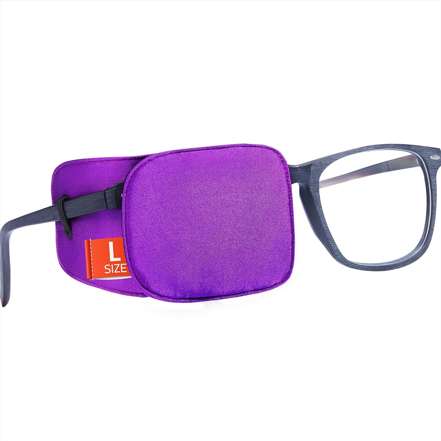 Astropic Large Silk Eye Patch for Adults Kids Big Glasses to Cover Either Eye (Large, Violet)