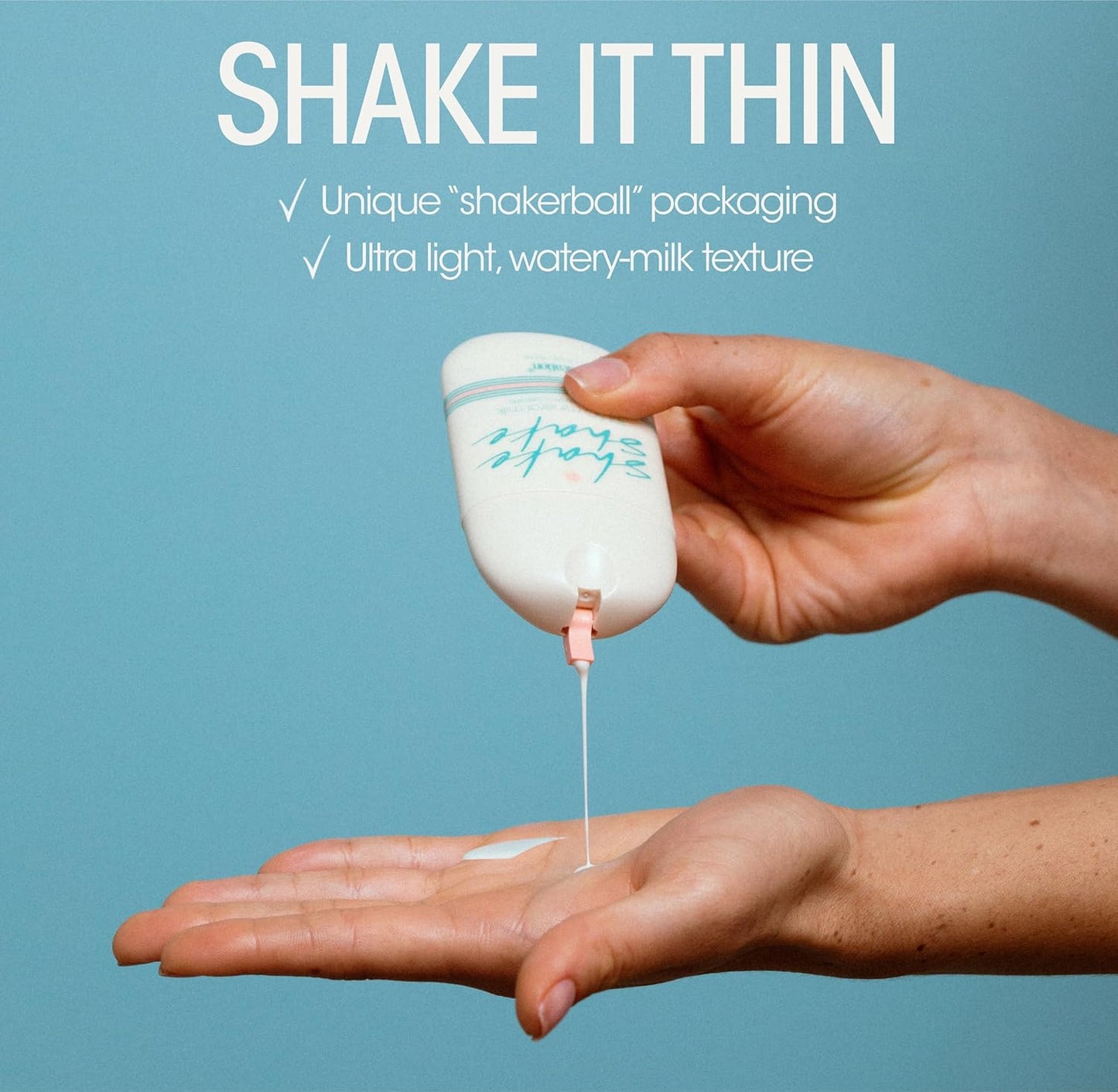 Vacation Shake Shake SPF 50 Mineral Milk Face Sunscreen, Non-Comedogenic, Streak-Free, Water-Resistant Broad Spectrum Sun Block, Non-Nano Zinc Formula, Vegan, Moisturizer with SPF, 1.7 Fl. Oz.