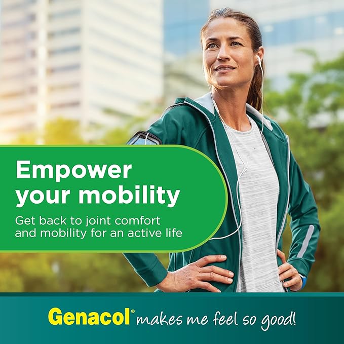 Genacol Natural Eggshell Membrane & Collagen Peptides Supplement for Joint Comfort & Flexibility | Gluten-Free, Non-GMO Joint & Mobility 180 Capsules