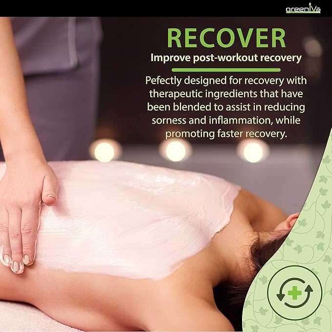 GreenIVe Hot Cream Massage Lotion for Joints Muscles and Skin Tighting Wraps Hot & Cold Sensation Bulk Jar (16oz Jar)