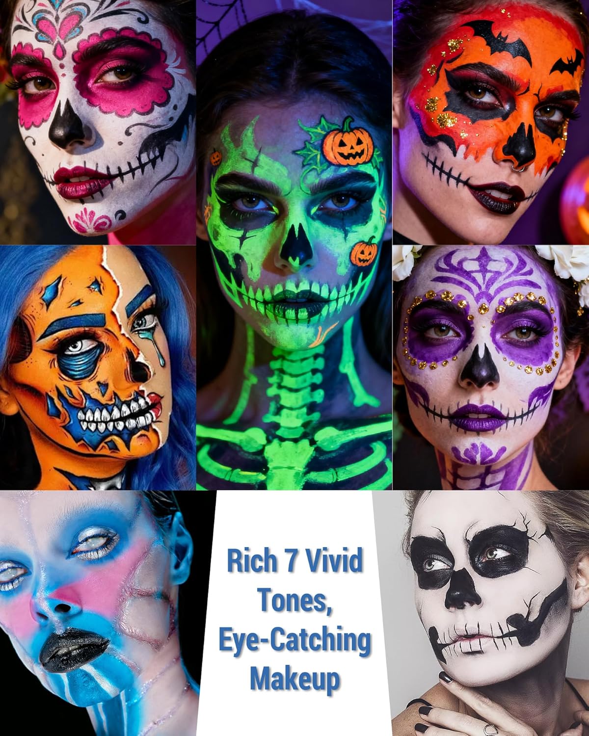 Black Face Paint Stick, Waterproof Highly Pigmented Full Body Paint for Adults, Eye Black Stick for Baseball Football Sports,Body Face Painting for SFX Cosplay Halloween Makeup 08