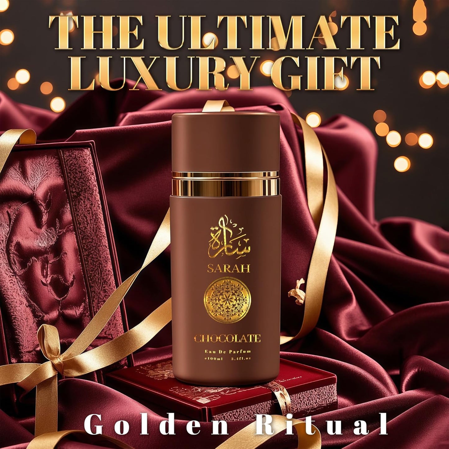 Cologne for Men Sarah Chocolate 3.4 Fl Oz Eau de Toilette Spray Noted with Pink Pepper, Lavender,Nutmeg,Amber Fragrance Men's Perfume for Daily Use