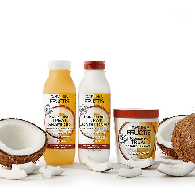 Garnier Fructis Coconut Hair Treat Mask, 3.4 fl. oz.