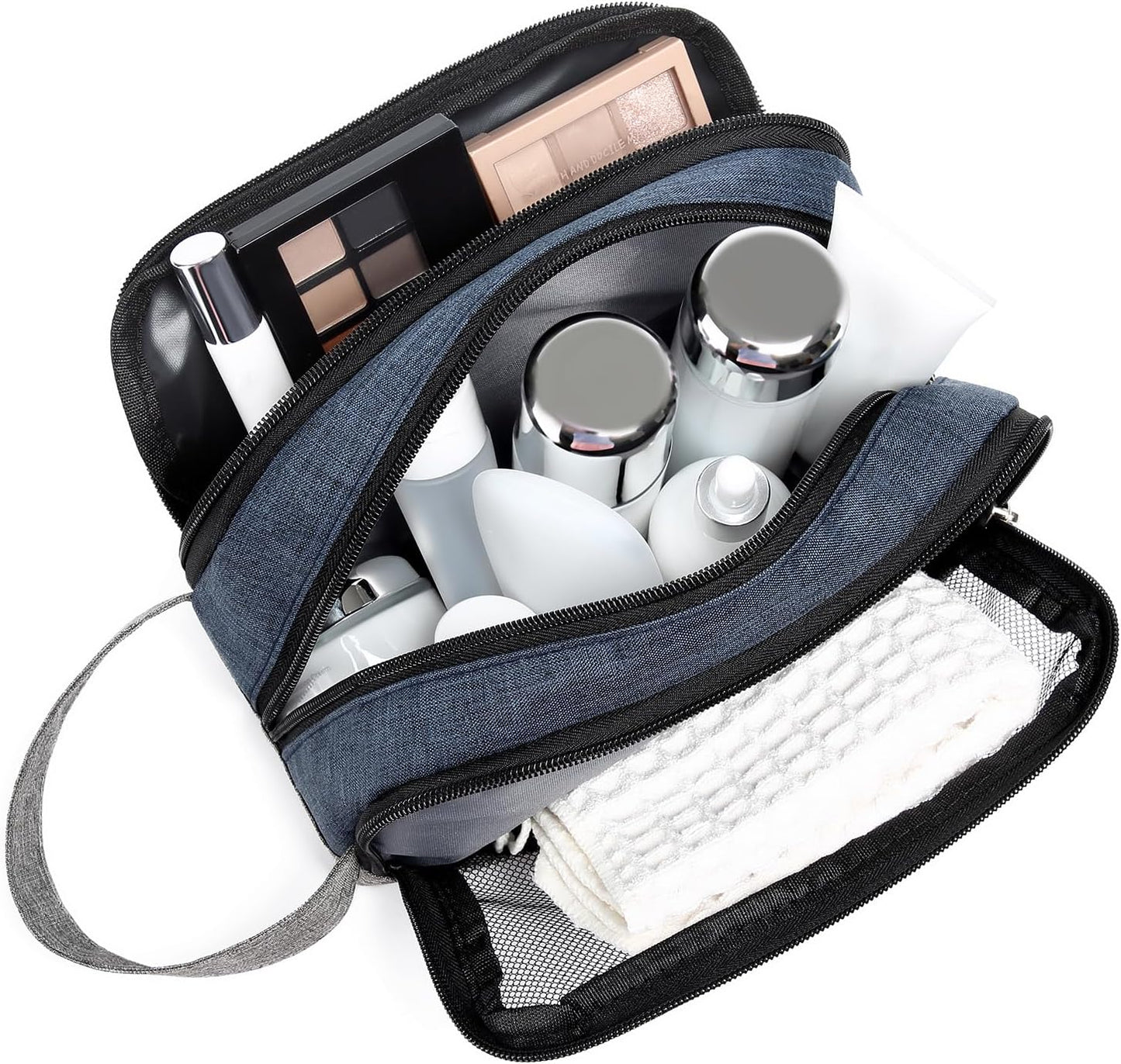 Yeiotsy Men's Travel Toiletry Bag – Color Clash Dopp Kit with Mesh Pockets, Durable Shaving Organizer for Gym, Camping & Weekend Trips