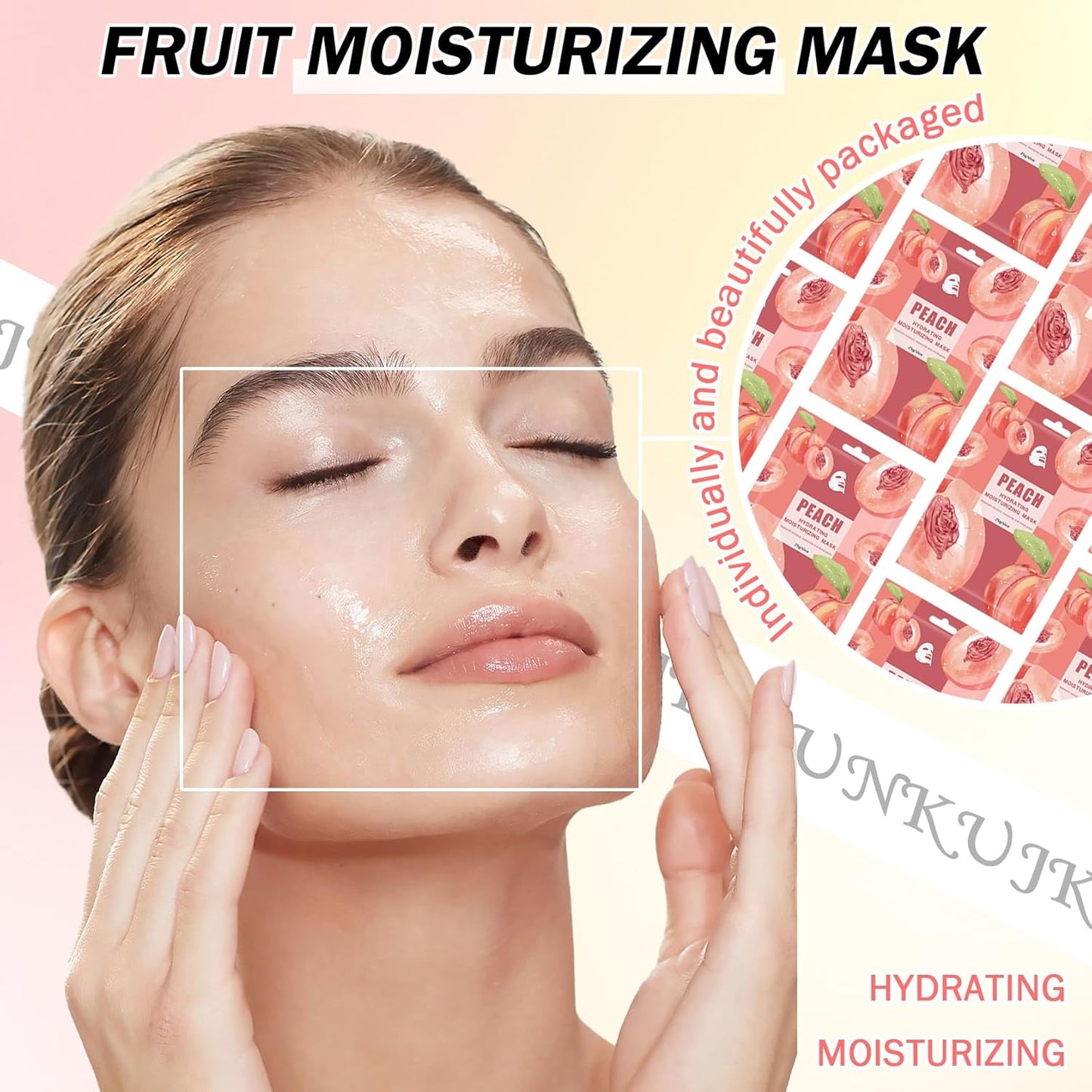 10PCS Hydrating Facial Sheet Mask,Moisturizing Face Masks Skincare Gift Set,Long Lasting Face Mask Skin Care & Facial Mask Kit for All Skin Types 10