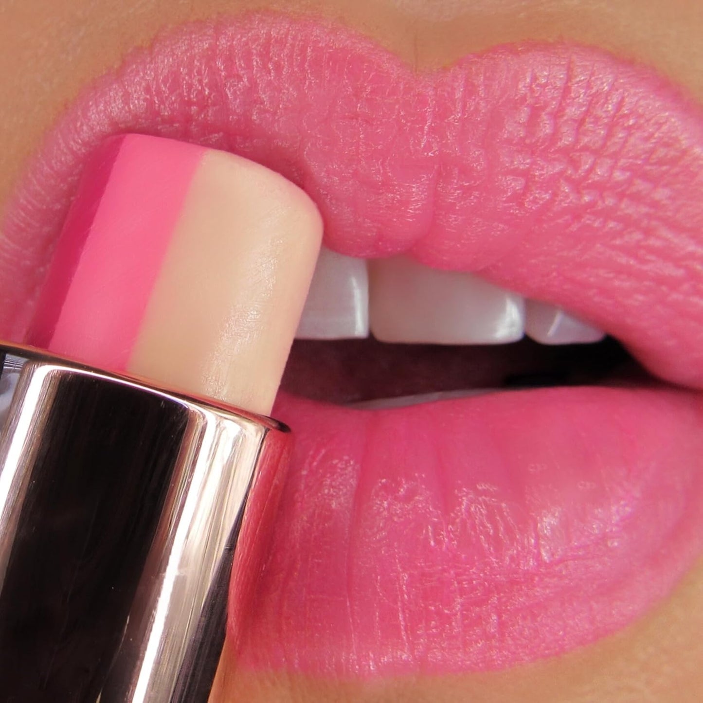 Winky Lux Strawberry Rose Tri-Color Tinted Lip Balm – Hydrating Lip Balm, Sheer Pink Tint, Lip Care with Jojoba Oil & Vitamin E, Moisturizes & Softens Dry Lips, Buttery Soft with Strawberry Rose Scent