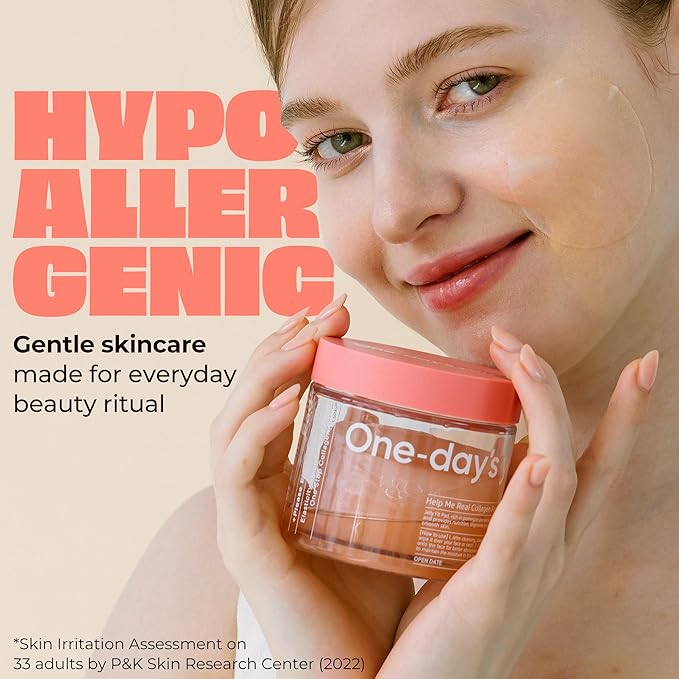 ONE-DAY’S YOU Help Me! Real Collagen Pads | Skin Firming & Moisturizing | Elasticity Care for Daily Use | 70 Pads | Korean Skincare for Firm & Youthful Skin