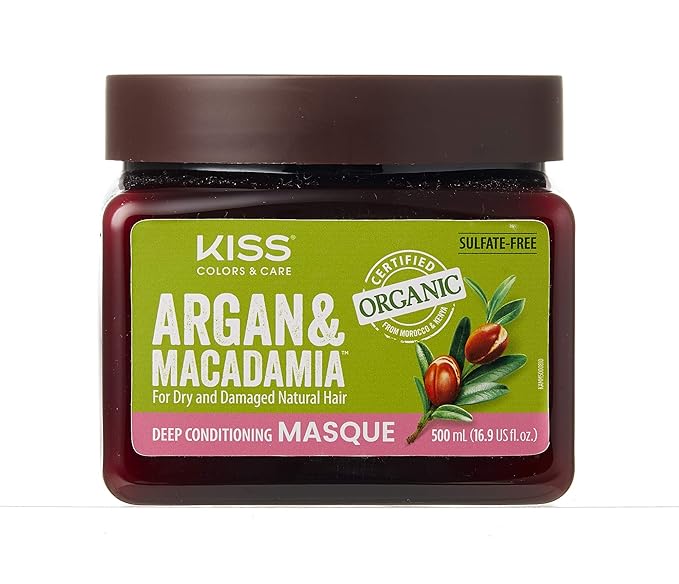 KISS Argan & Macadamia Deep Conditioning Masque 500mL (16.9 US fl.oz)