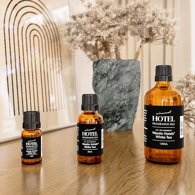 AirScent Hotel Diffuser Oil Inspired by Westin White Tea Hotel Scent - Fragrance Oil No. 1012 for Ultrasonic and Waterless Diffusers and Crafting - 120 mL, 4 fl oz Glass Dropper Bottle