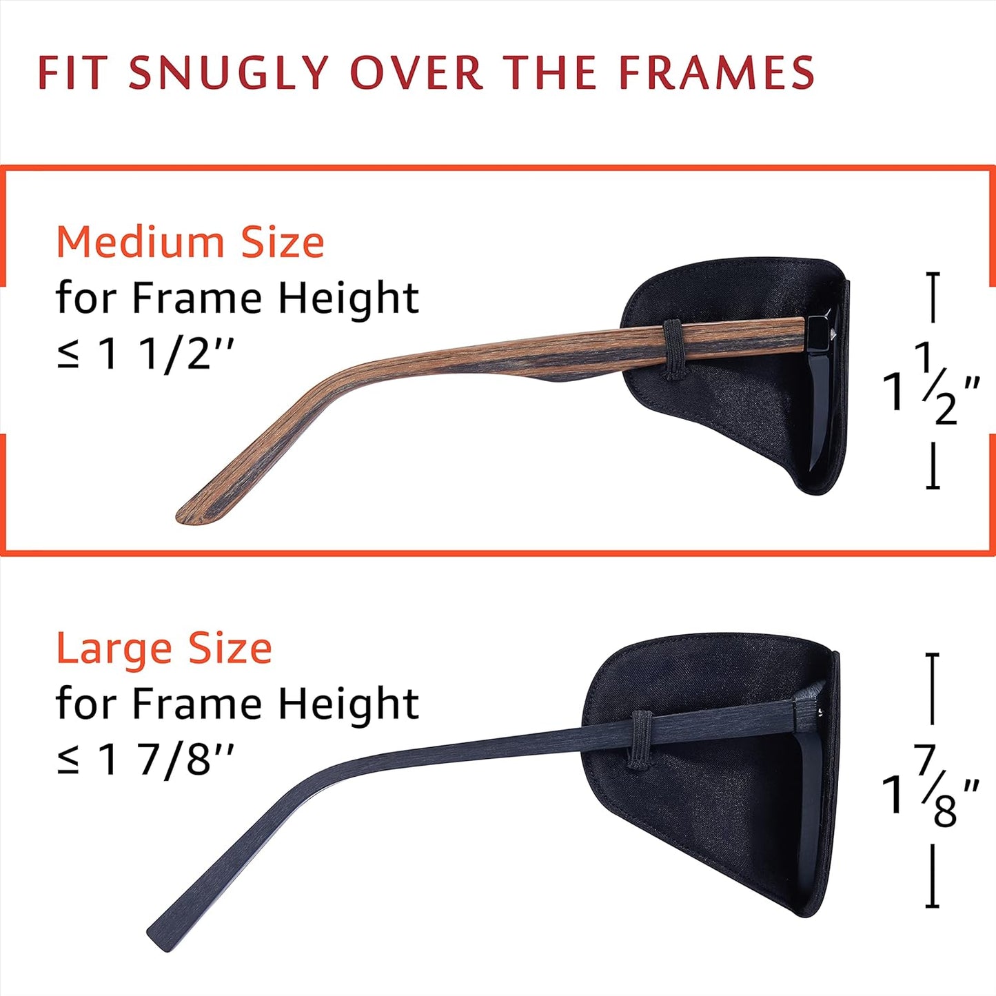 Astropic 2Pcs Silk Eye Patches for Adults Kids Glasses to Cover Either Eye (Medium, Black)