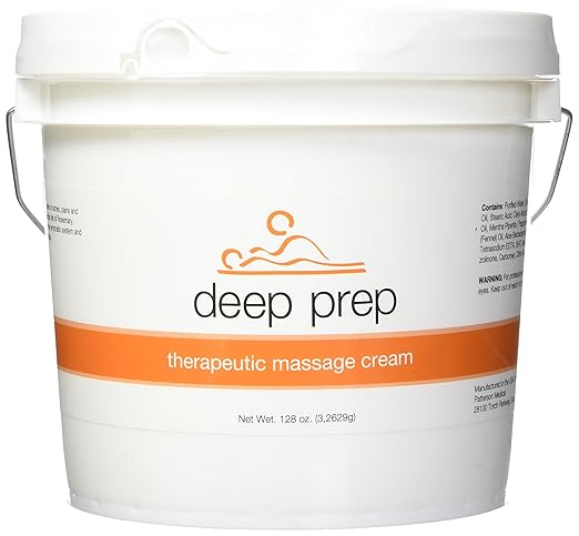 Rolyan Deep Prep Therapeutic Massage Cream, Gallon