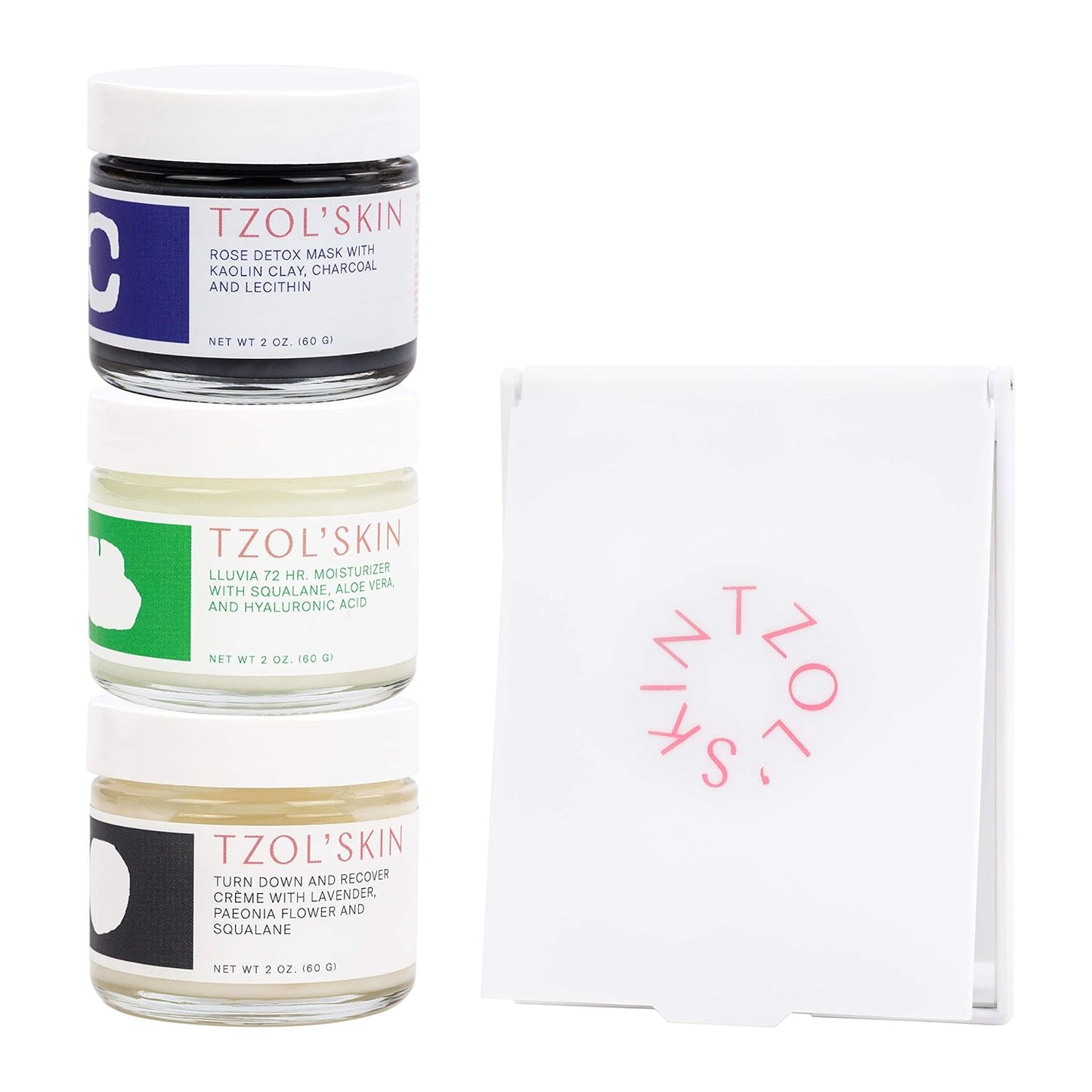 TZOL' SKIN Beauty Bundle Set- Intense Hydrating Moisturizer, Calming Detox Mask & A Firming Evening Cream + Gift with Purchase. Free of Paraben, Silicones and Sulfates. Always Cruelty Free.
